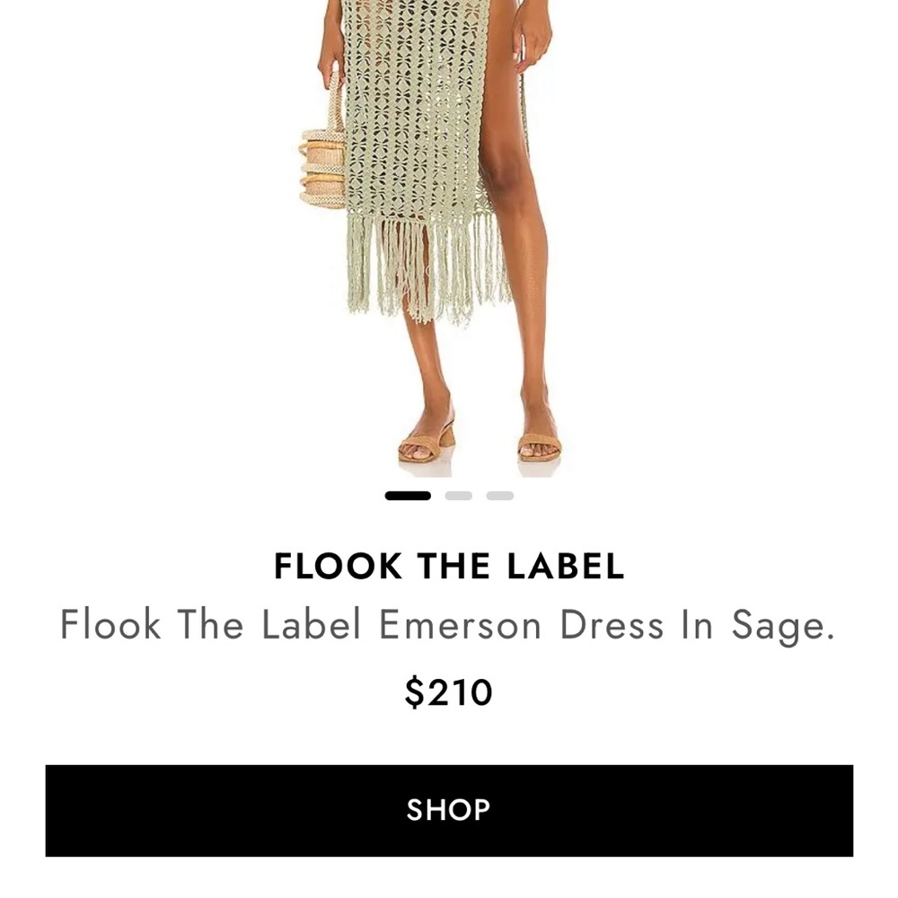 Elegant Olive Crochet Midi Dress - Picture 2 of 5